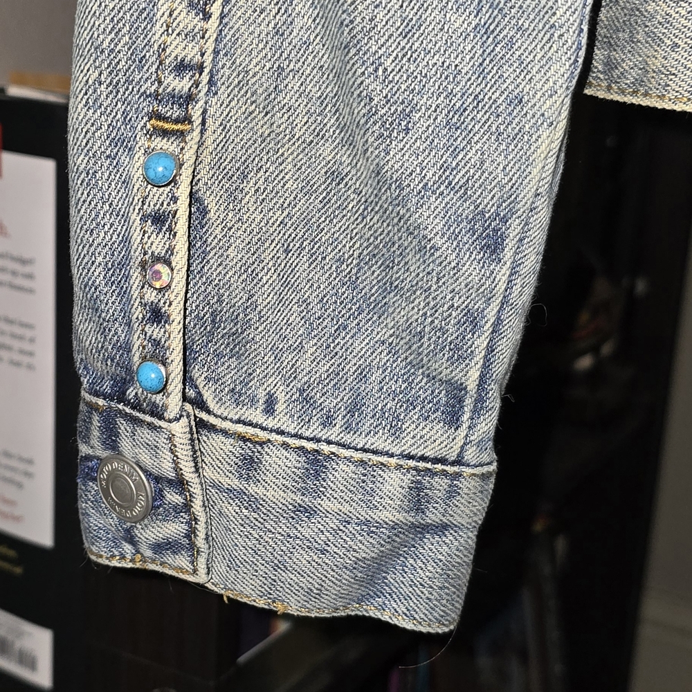 Denim Jacket with Graphic Patch NWT - image 3